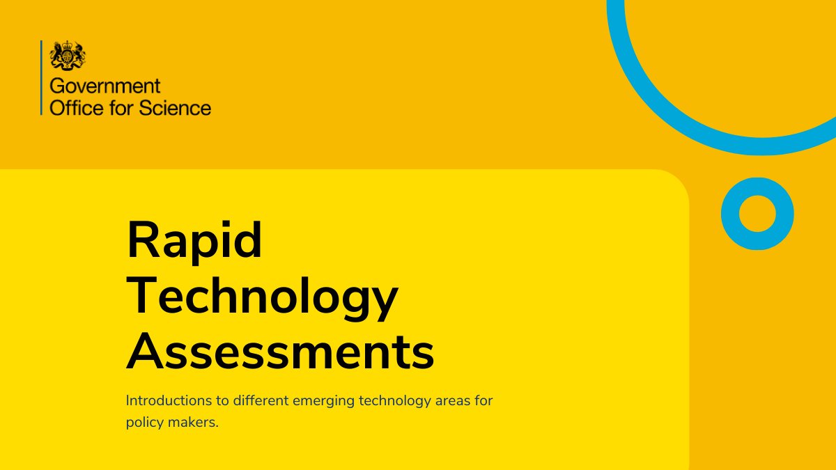 uksciencechief's tweet photo. Rapid Technology Assessments published today. These are accessible introductions to different emerging technology areas for policy makers. Find out more here 👉 https://t.co/fZx5ORnsDl https://t.co/ExU7KuLPe3