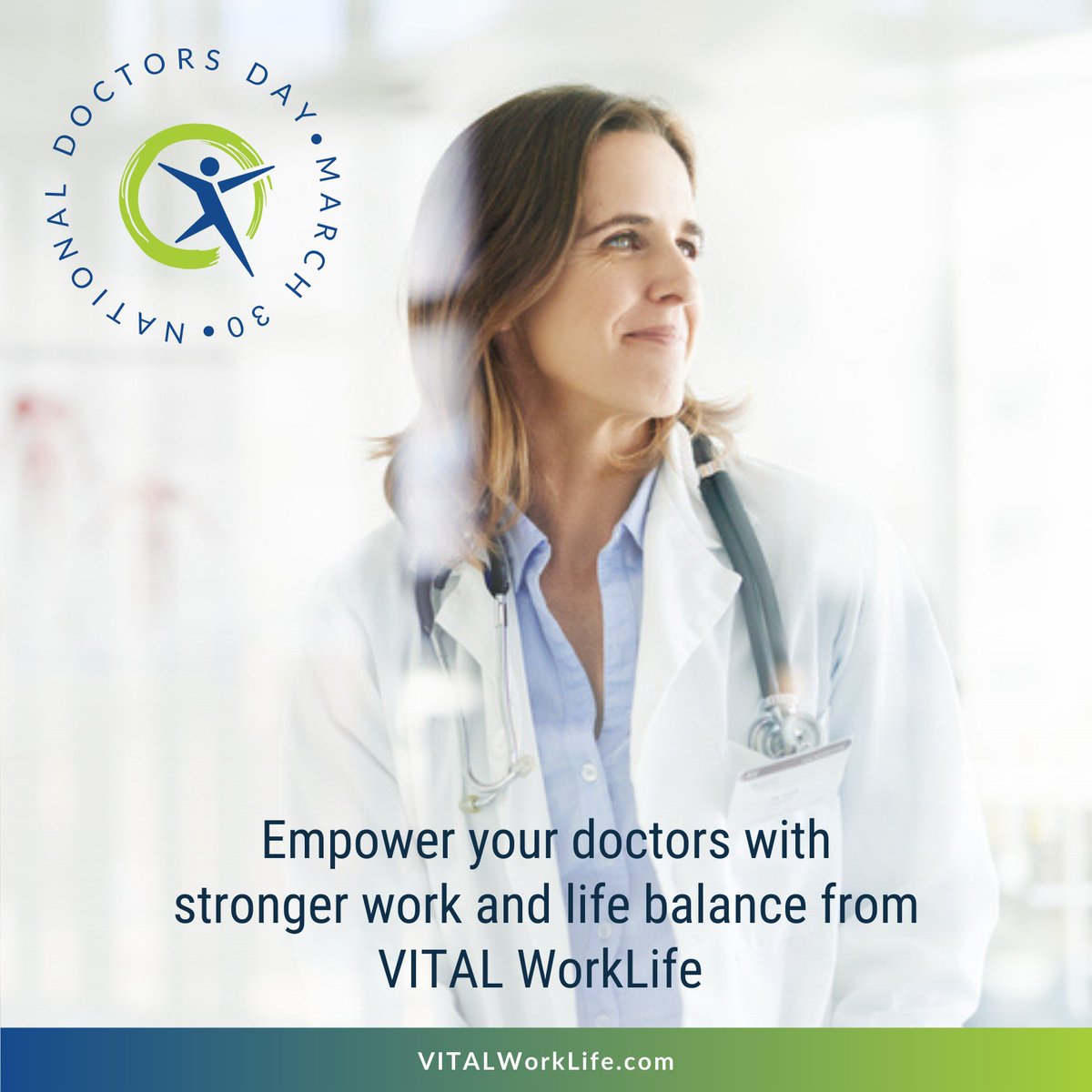 It's National Doctors Day! Our Well-Being Resources for Physicians see 10x the engagement as a regular EAP–empower your doctors and keep them loving medicine with solutions tailored for their role.. at work and at home! #physicianwellbeing #doctorwellbeing #healingthehealer