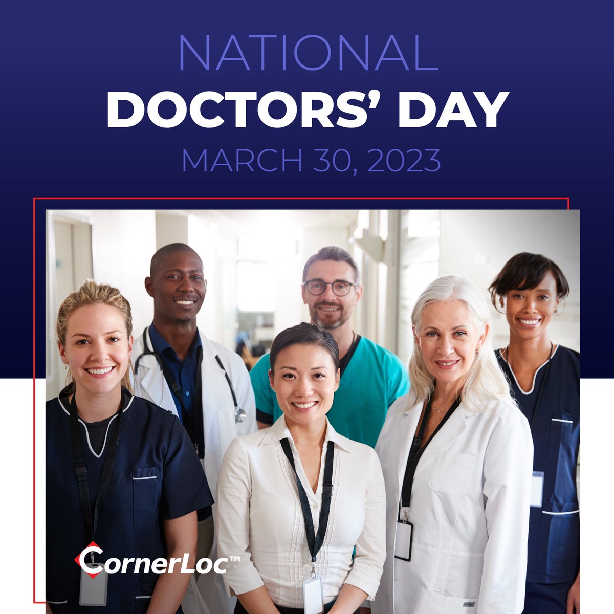 CornerLoc's tweet photo. Happy National Doctors’ Day! We are grateful for the dedication and hard work of all doctors. Thank you for all that you do. #NationalDoctorsDay #CornerLoc https://t.co/qcL2rre7si