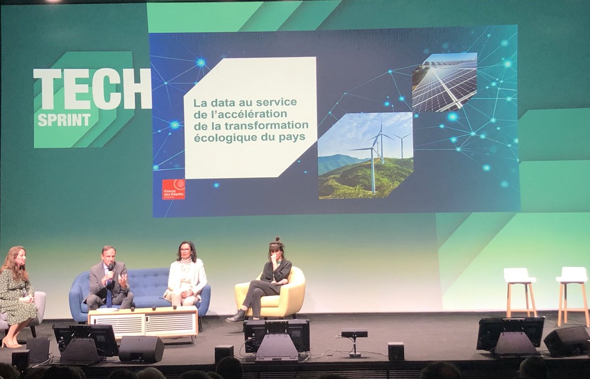 <a href="/ECOMOB_CO/">ECOMOB</a> au #techsprintCDC <a href="/joinstationf/">STATION F</a> - la donnée au service de la transformation écologique. 👍#decarbonation #smartmobility