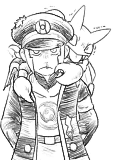 gliscor is on ingo's back because he still thinks he's a small gligar
(no wonder ingo has bad posture...)