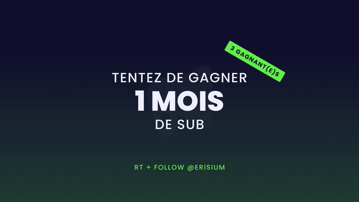 Erisium's tweet photo. 🎁 #Concours 🎁 

👑 À l'occasion de l'UHC UPDATE, tente de remporter 1 mois de SUB ! (3 gagnant(e)s)

👉 Pour ce faire: RT + Follow @Erisium
Tirage au sort dans une semaine !

➡️ https://t.co/Jd4VzOwU4R https://t.co/C73H9otXeL