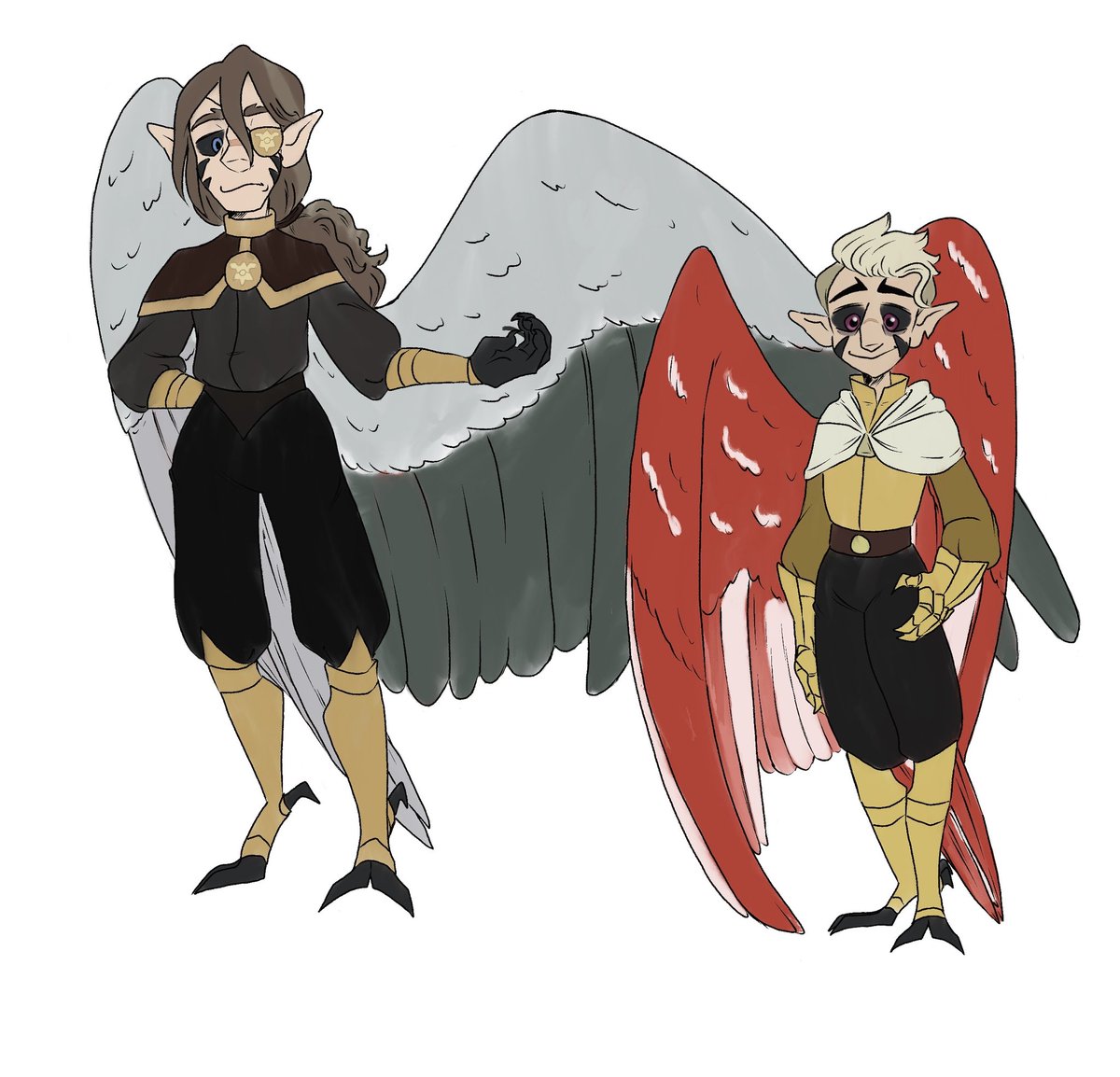 DoppsDippin's tweet photo. Some Wittebane Harpy Au stuff (including Puck) https://t.co/6v3H8NMJeF