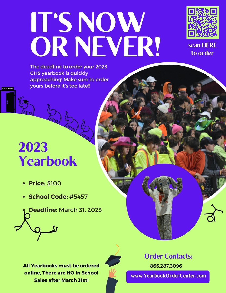 Last chance to purchase a 2023 Yearbook. Deadline March 31