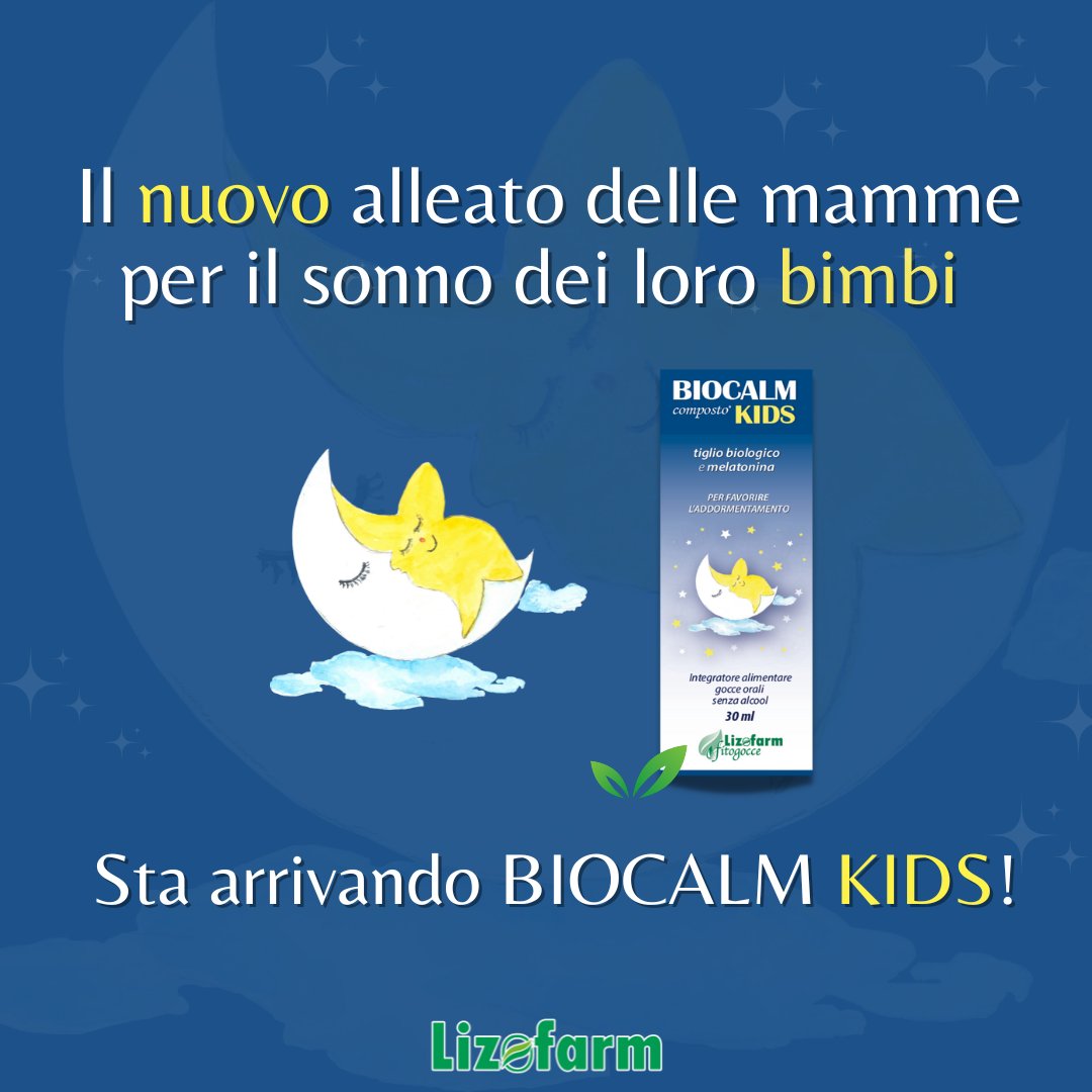 🌟 Sta arrivando BIOCALM KIDS!

Il nuovo alleato naturale delle mamme per il sonno dei loro bimbi 👧

Integratore alimentare per favorire l’addormentamento con tiglio biologico e melatonina, senza alcool ☘

🌙 Un risveglio felice dopo una notte serena!

#Lizofarm #BiocalmKids