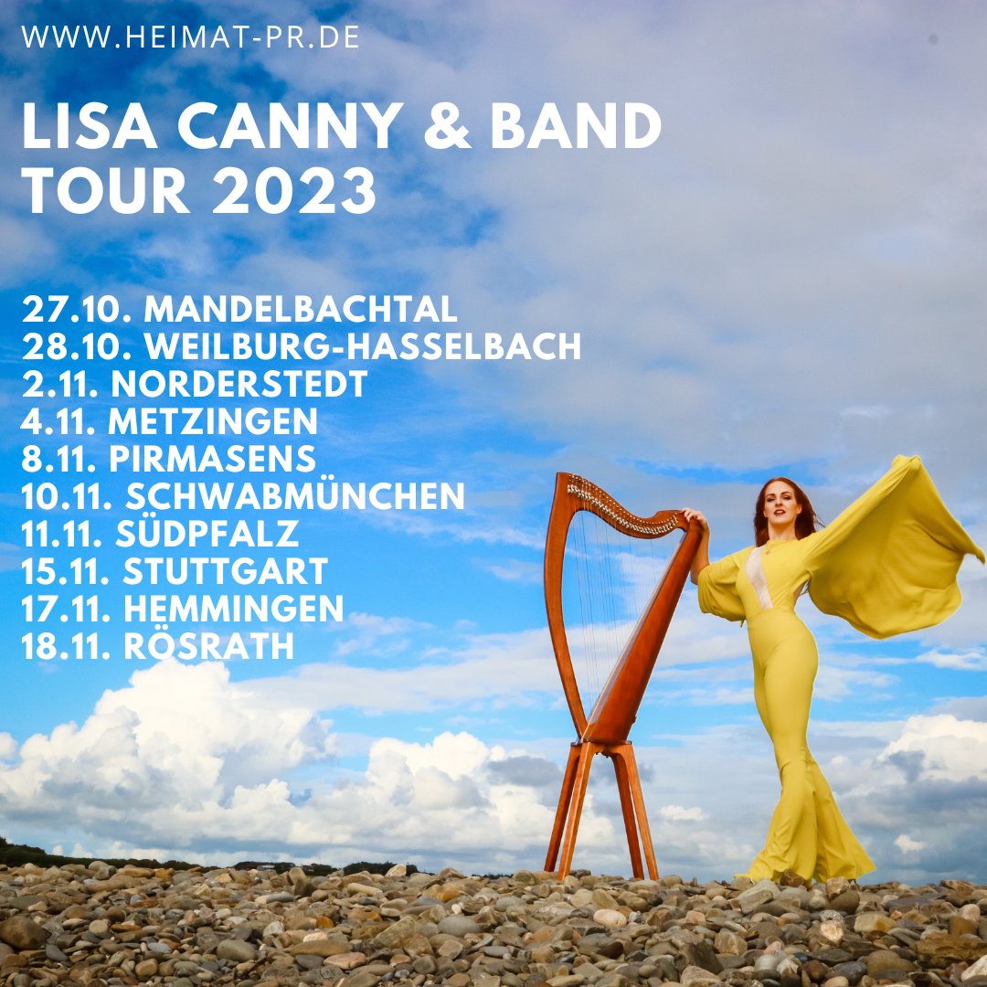 DaniWilde77's tweet photo. Auch beim Irish Spring Festival haben Lisa Canny &amp; Band wieder eingeschlagen "wie eine Bombe". Ihre Bühnenpräsenz ist schlicht eine Wucht. Was sie auf der Harfe und dem Banjo zu spielen vermag, versetzt selbst Experten in Staunen. Im Herbst 2023 kommen sie wieder auf Tour! https://t.co/ODvfQLDFyY
