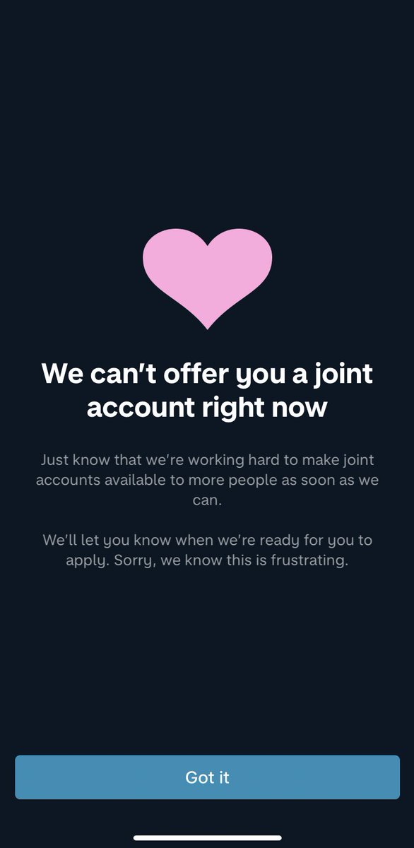 Hey <a href="/monzo/">Monzo 🏦</a> why can’t I open a joint account??
