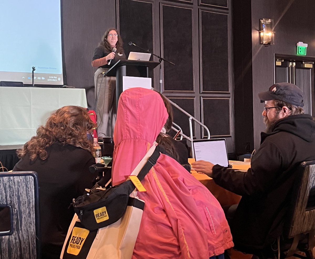 PhilaOEM's tweet photo. Meet Adina, our first Disability and Access and functional needs coordinator helping to ensure that plans &amp; procedures are inclusive &amp; accessible for everyone. She presented earlier this week at @vision4equality community engagement summit &amp; is excited to bring her skills to OEM. https://t.co/WuQY63EdXD