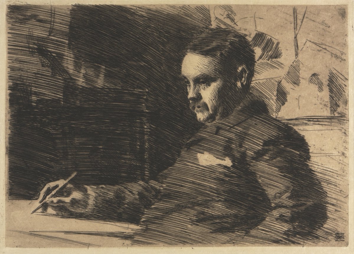 Anders Zorn, Lawyer Wade, 1890 #cmaprints #clevelandartmuseum clevelandart.org/art/1937.641