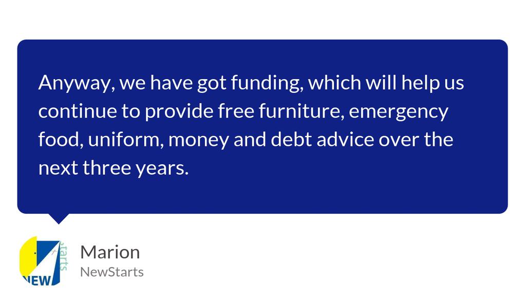 Reaching Communities Grant from the National Lottery ▸ lttr.ai/98IN #ProvideFreeFurniture #NationalLottery #EmergencyFood #DebtAdvice #SocialMedia