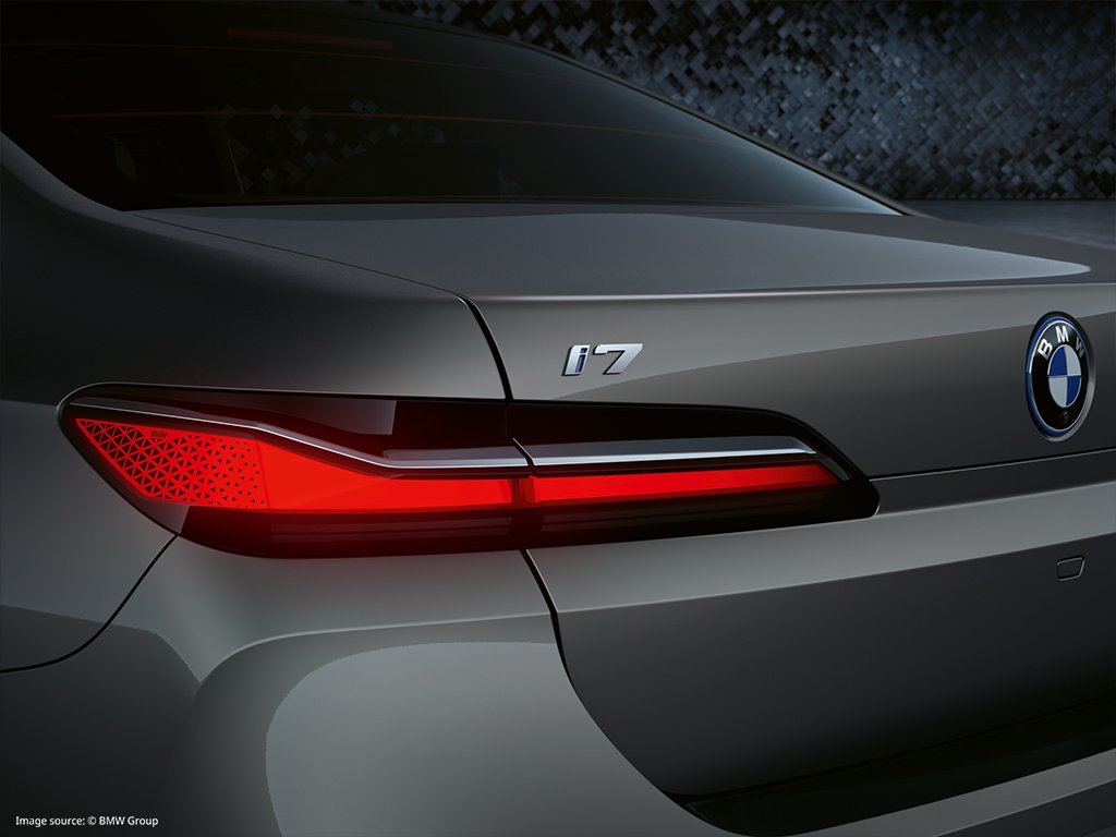 Tail lights with a "Wow" effect. #Marelli Italian Competence Center in Tolmezzo developed the LED rear lights of the new BMW i7, providing an homogeneous distribution of light creates the impression of it being emitted directly from the car's glass covers.