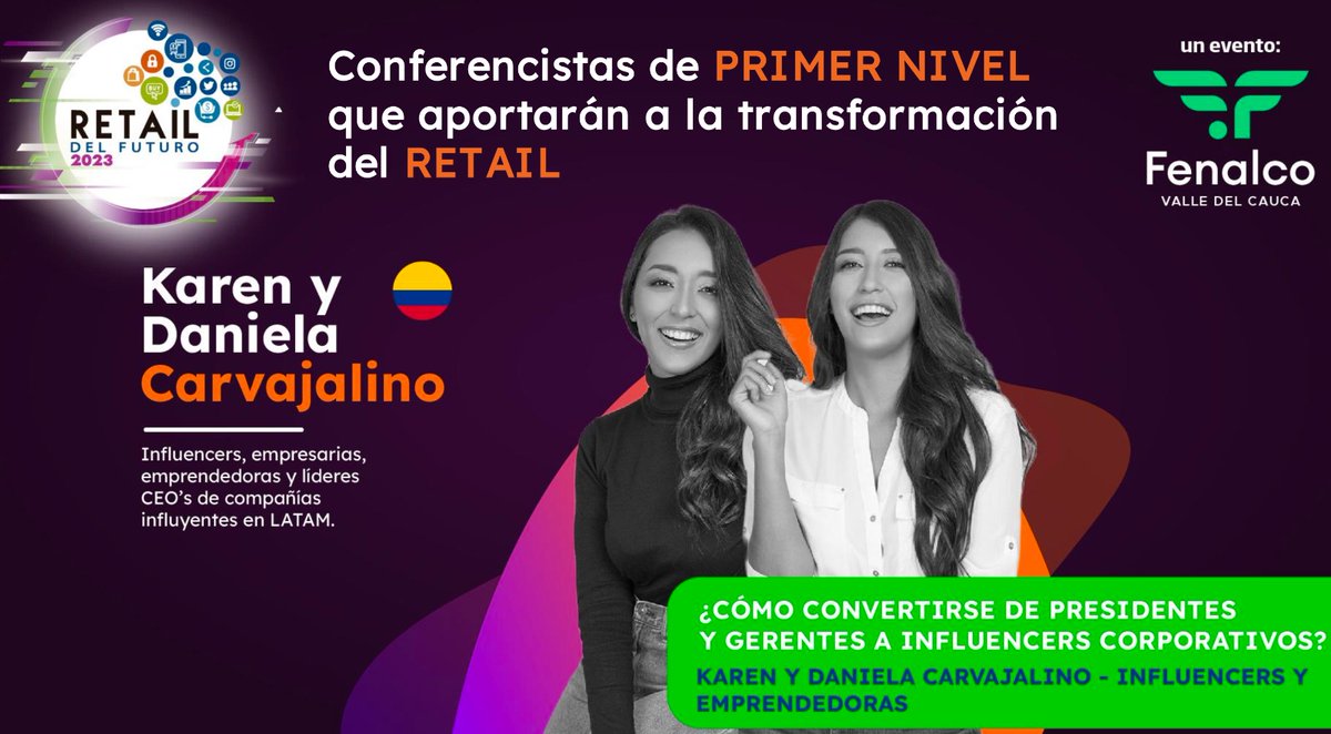lascarvajalino's tweet photo. ¡Este 3-4 de Mayo se llevará acabo el evento más importante del #RETAIL en Latam! Estaremos presente junto a + 25 conferencistas nacionales e internacionales donde conoceremos las claves del éxito y cómo adaptarte al nuevo entorno #B2ME.
👉 https://t.co/lvvE5d0C1I
@fenalcovalle https://t.co/y5E2W1g08b