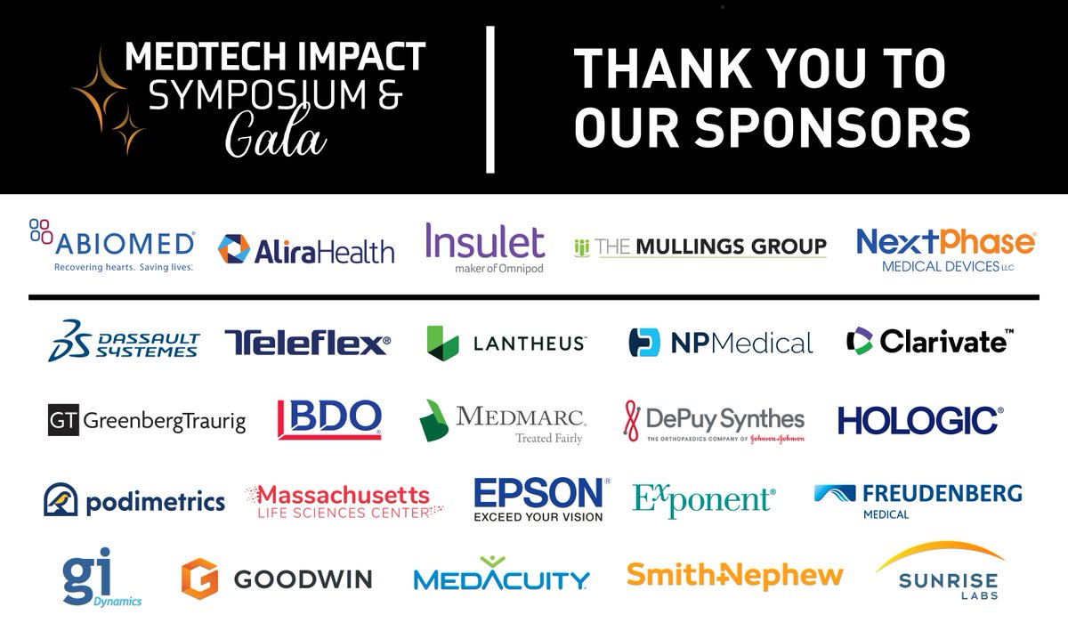 MassMEDICouncil's tweet photo. Our #MedtechImpact Symposium & Gala is less than one month away! We are so grateful to our sponsors for making this event possible. We can't wait to celebrate with you on April 27th at Encore Boston Harbor!
Learn more here: https://t.co/9v71T17TBE https://t.co/H3rCJErUds