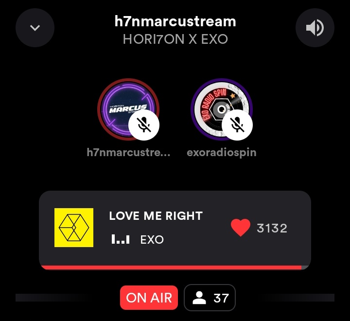 marcusstream_'s tweet photo. It’s a wrap! Thank you to all HORI7ON fans and EXO-Ls who joined us on @STATIONHEAD for the #HORI7ONxEXO streaming party. Thank you @EXORADIOSPIN for accepting our invitation. We look forward to having a streaming collaboration with you again soon. 💜💙 https://t.co/qjAvbujdkY
