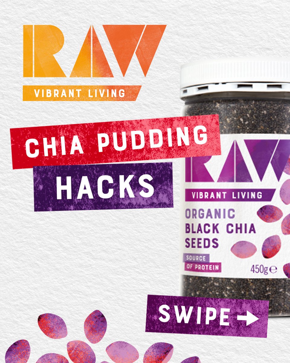 RAWHealthUK's tweet photo. There are SO many ways to level up your chia pudding. Swipe for our chia pudding hacks!✨

Chia seeds may be small, but they're full of nutritious goodness and antioxidants. 🙌 

Head to our blog to read more, and find our chia pudding recipe here https://t.co/9NfwIvmsmg https://t.co/YFGRmEAsS2