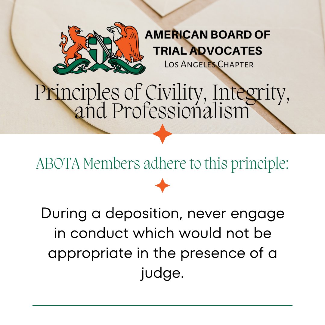 la_abota's tweet photo. #civility #integrity #professionalism #lawyers Learn more: https://t.co/wsyuVoepq4 https://t.co/5YQNfoWEph