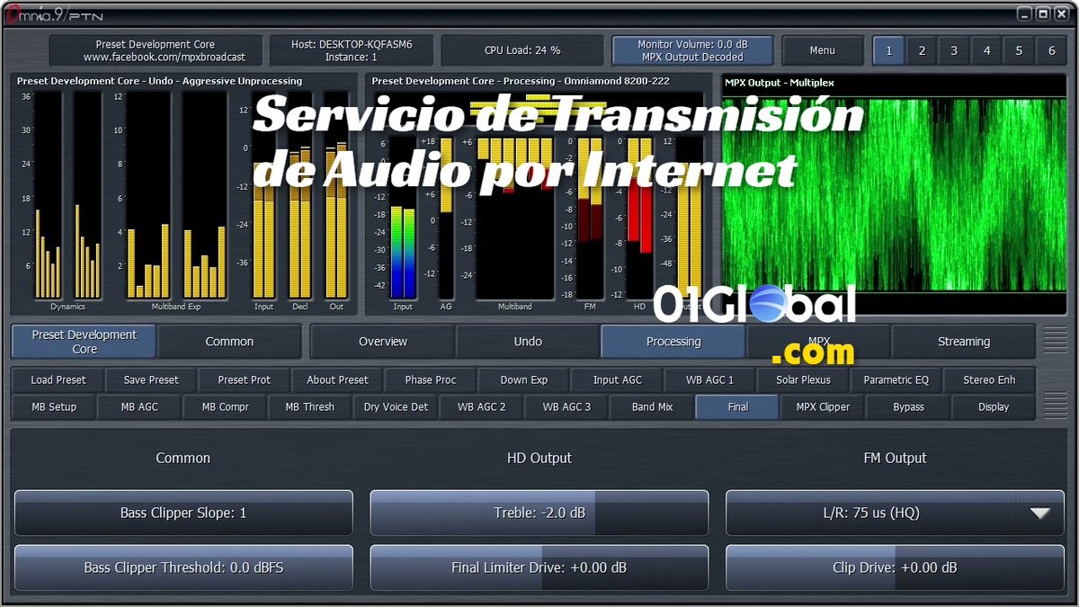 Servicio de Transmisión de Audio Online (ideal para Radios, DJ's, etc.) Shoutcast, AutoDJ (bajo pedido), Soporte Técnico Profesional. Precios especiales. Más de 20 años de experiencia.
01global.com/transmision-au…