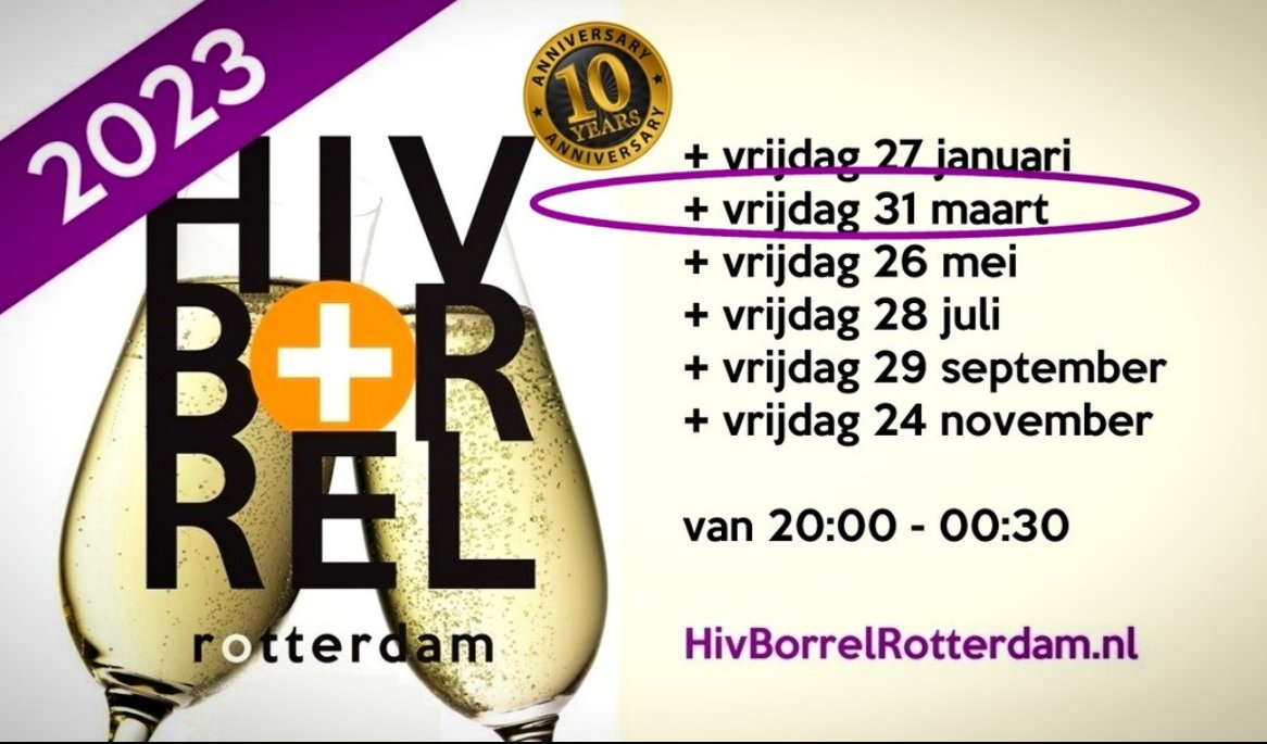 En wat doe jij morgenavond? #HivBorrel 31 Maart #hiv - hivborrelrotterdam.nl