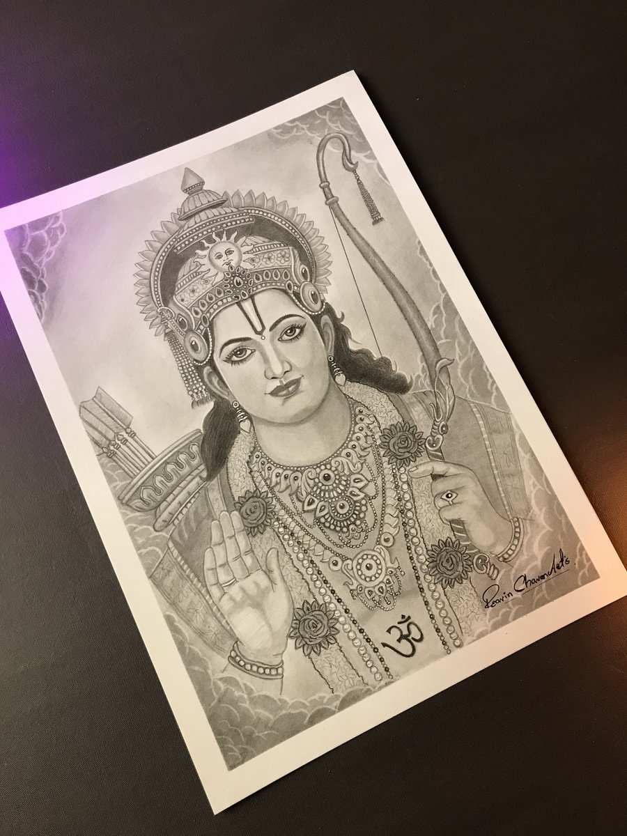 Pravinchavanart's tweet photo. My New Pencil Sketch 🥰
Jai Shree Ram 🚩

#RamNavami #RamNavmi #ramnavami2023 #art #sketch #artwork https://t.co/ufNUlHQEVs