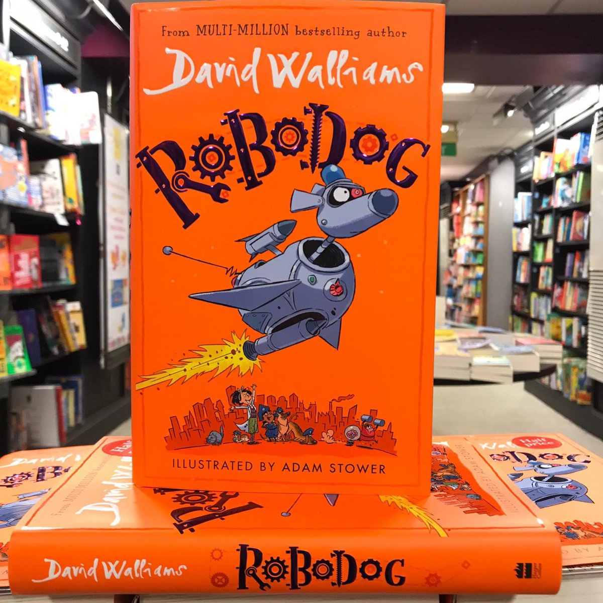 WaterstonesChi's tweet photo. Brand new today comes another side-splittingly funny story from the duo behind 'Spaceboy' and 'Grannysaurus', this time revolving around a mechanised mutt who is the last hope of cleaning up the lawless town of Bedlam.
.
#DavidWalliams #AdamStower #Robodog https://t.co/hRRpUQvEZ2