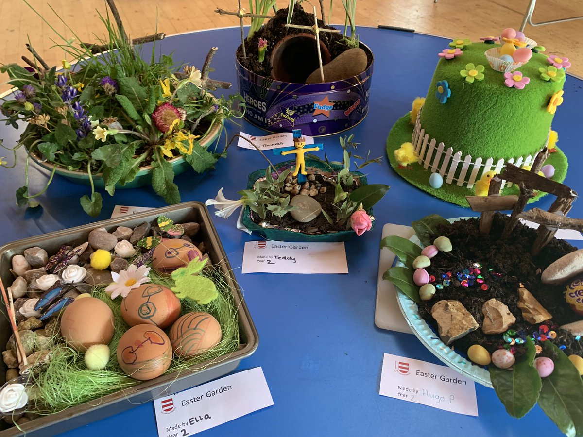 Blakesley_CE's tweet photo. We had 42 amazing Easter Gardens to display. Each one unique but all equally wonderful. #HappyEaster @PDET_MAT @ChronandEcho @TowcesterNews https://t.co/4zxVUu948z