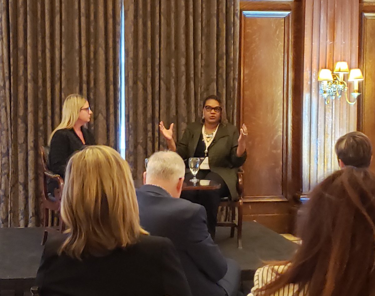LMMpresident's tweet photo. I recently attended the @CrainsCleveland 2023 Power Breakfast featuring Dr. Airica Steed, President &amp; CEO of @metrohealthCLE. 

It was a pleasure to meet Dr. Steed and thank her for the vital partnership between MetroHealth and LMM in caring for residents of our Men’s Shelter. https://t.co/l0On2oj9Nx