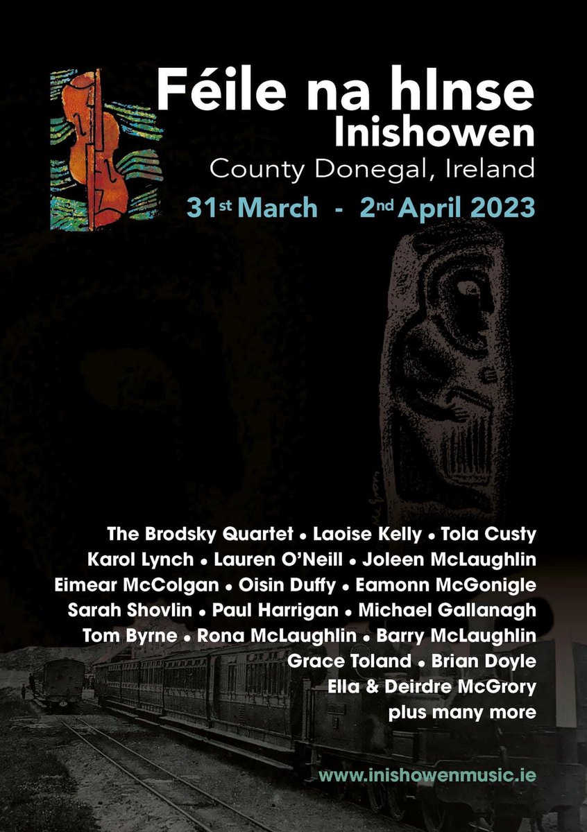 Wonderful festival at home (and online) this weekend, you’ll see Joleen in the mix ✨🎶🌟💥✨ go to www.Inishowen music.ie for details 

#Inishowen #inishowenMusic #Donegal #HomeWithTheHenryGirls #BrodskyQuartet #LaoiseKelly #FeileNahInse