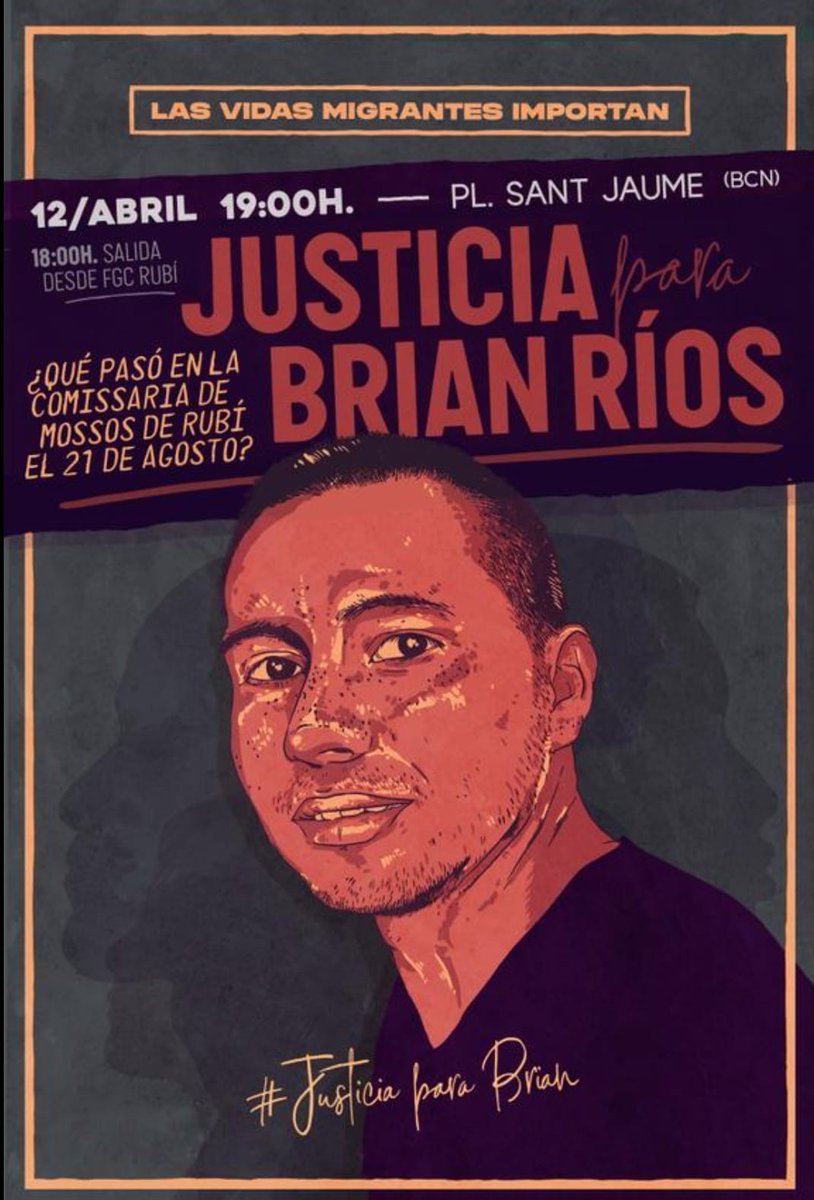 guerrillacossos's tweet photo. DIFUNDE Brian Ríos murió en la comisaría de Mossos d'Esquadra de Rubí la noche del 20 al 21 de agosto en circunstancias poco claras. La familia ha recibido muy poca información de la detención, de su paso por el CAP Mútua y de su entrada y estancia en comisaría. https://t.co/i15RlyVE6c