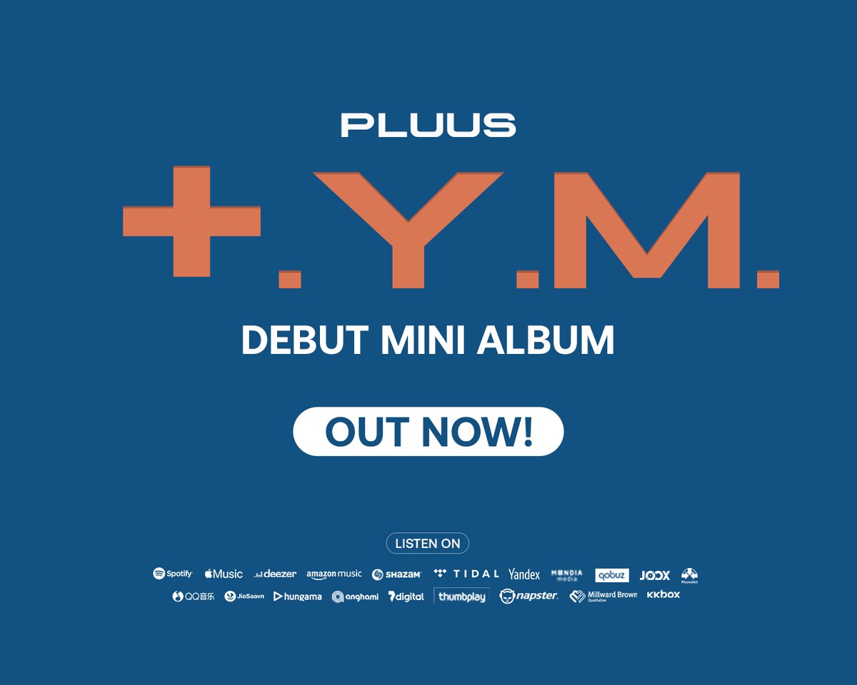 💿 [PLUUS Debut]

PLUUS 'DEBUT MINI ALBUM' 
is OUT NOW! 🤙🏻🥀🕕

🌐 Available on all global music streaming platforms 🌐

#PLUUS #MyTime #Amigo #CrossMyHeart #PLUUSDebut #AlwaysPLUUS