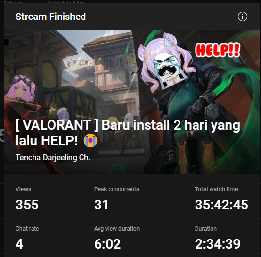 Tencha Darjeeling 🍵🫖 Teapot Vtuber on Twitter "OtSlurpppp maaci yg uda nnton stream valo