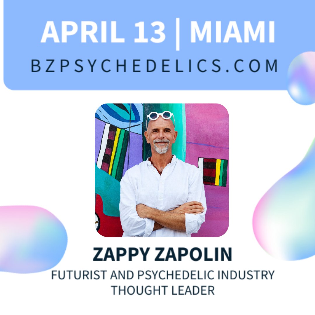 ZappyZapolin's tweet photo. Excited to again be speaking at the @Benzinga Psychedelics Capital Conference in Miami Beach on April 13! ⁠ If you've want to be a part of the future of modern medicine, this is one event you cannot miss.⁠

Tickets: https://t.co/JBK606OluY
⁠
Peace. Zappy https://t.co/T8M1fWdIPm