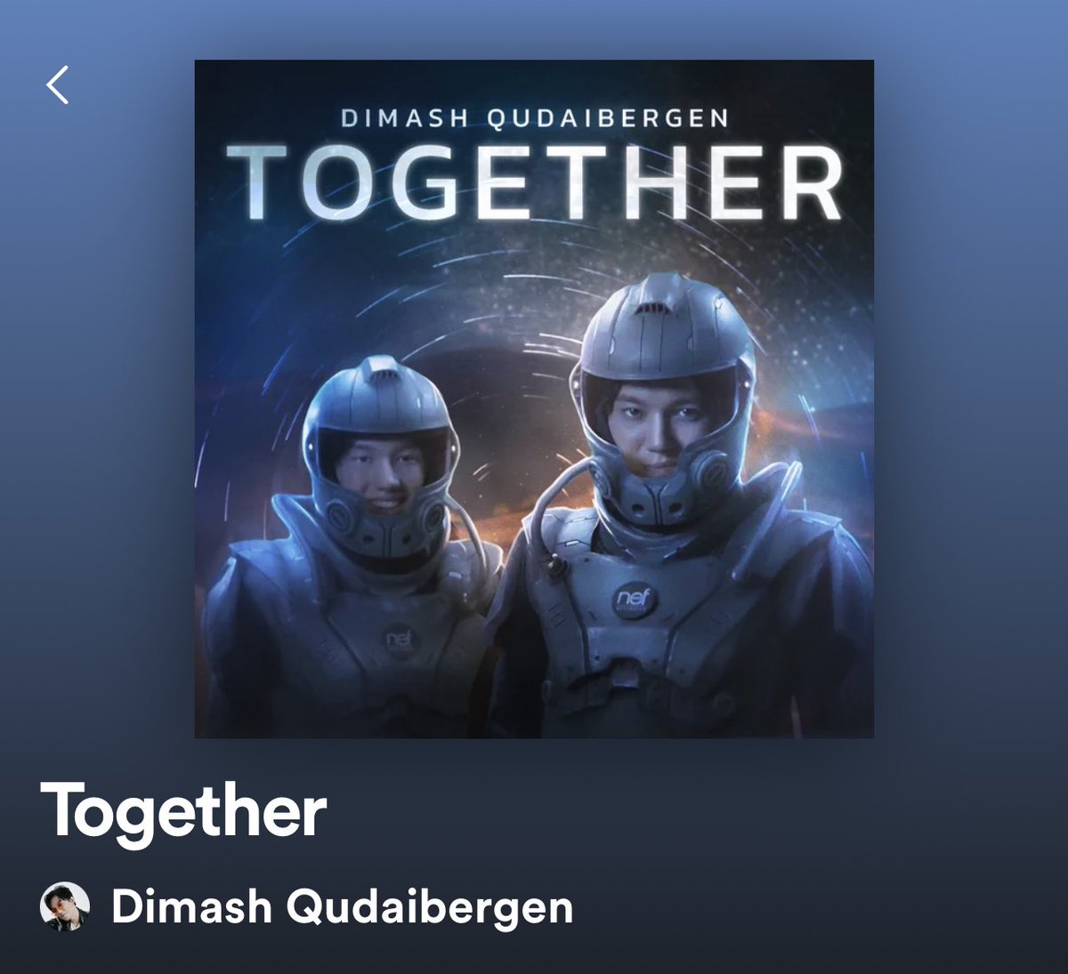 nohefox1's tweet photo. @SpotifySpain Together de @dimash_official https://t.co/281SHEbEJC