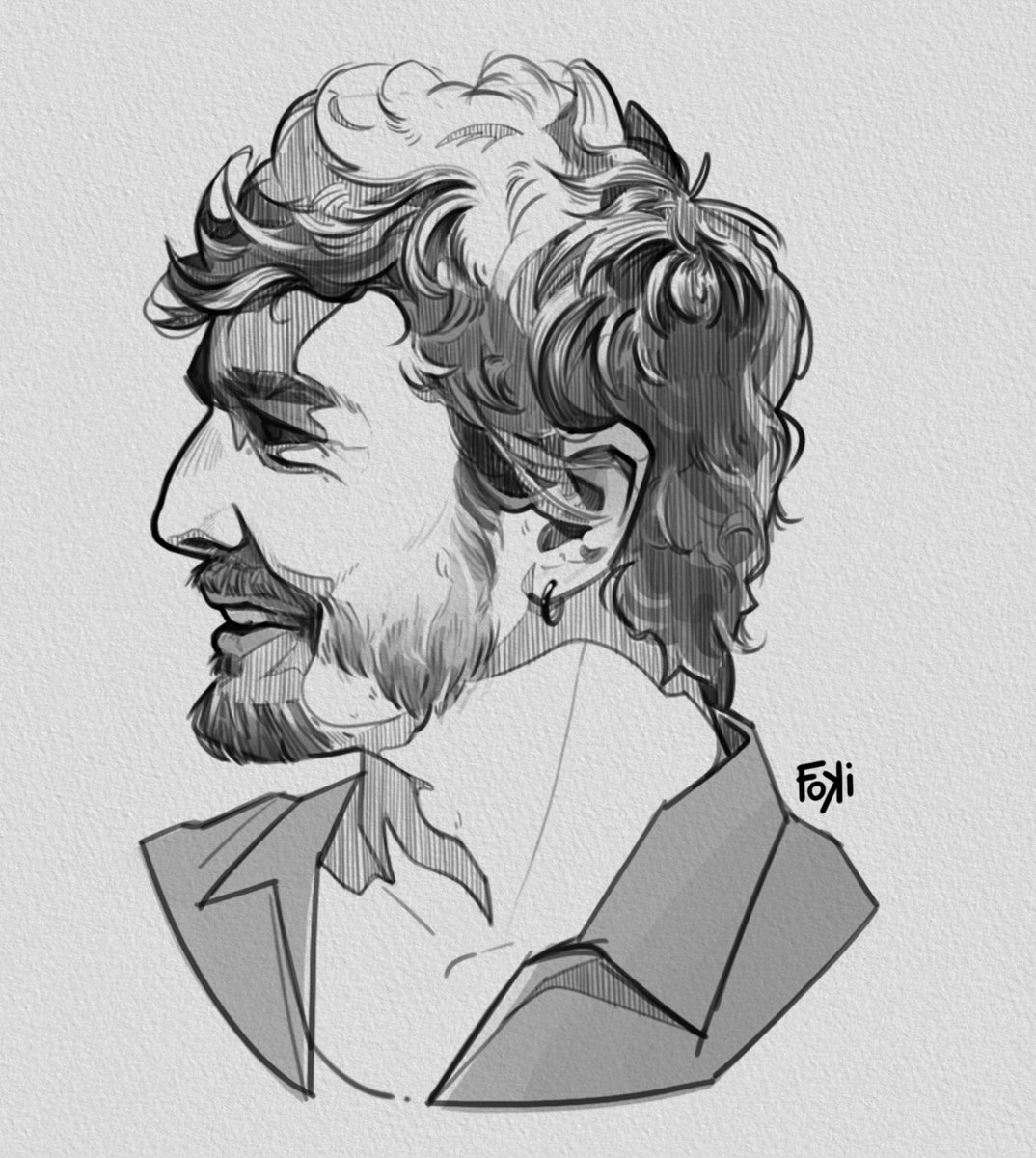 "Daddy is a state of mind" 😳

Portrait study made on <a href="/TwitchFR/">Twitch FR</a> today of the wholesome @pascalispunnk ! 🤭

<a href="/HBO/">HBO</a> <a href="/Naughty_Dog/">Naughty Dog</a> 

RT is always appreciated 🫶
instagram.com/fakhear/