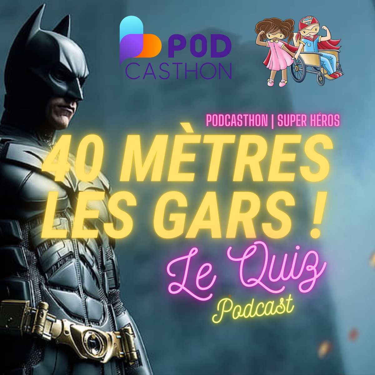 EP34 : SUPER HÉROS | PODCASTHON !

Épisode spécial à l’occasion du @podcasthon avec pour but de mettre en avant l’association @tous_desheros 

Écoutez/jouez à @40MLG_podcast avec @CAgiusILD et @WeberCharly 

⬇️
Apple : urlz.fr/iRns
Spotify : urlz.fr/iRnt