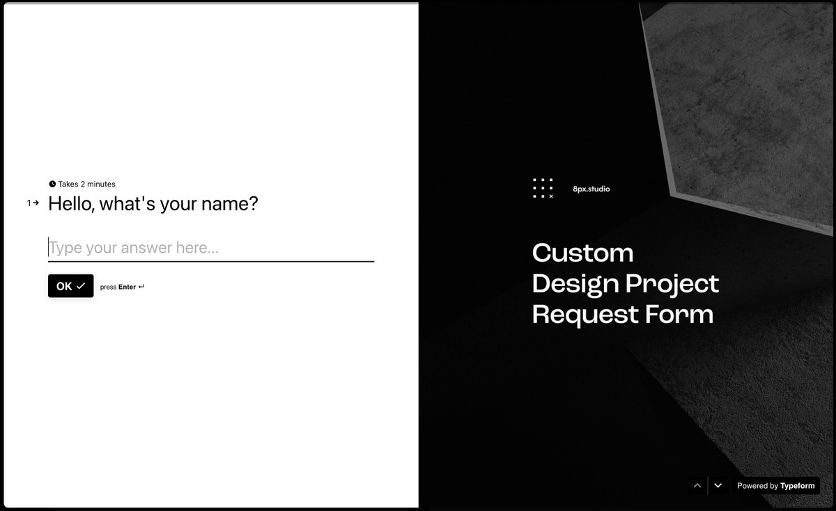 One Page Love (@onepagelove) on Twitter photo New Website Inspiration:
Dark/light mode long-scrolling One Page portfolio for <a href="/8px_Studio/">8px.studio</a>
Note the slick Typeform onboarding when clicking on the service links, each kicking off a unique form✍️
Credit: <a href="/RafalTomal/">Rafal Tomal</a>
Typeface: Roc Grotesk, Rustico
→ onepagelove.com/8px-studio New Website Inspiration:
Dark/light mode long-scrolling One Page portfolio for <a href="/8px_Studio/">8px.studio</a>
Note the slick Typeform onboarding when clicking on the service links, each kicking off a unique form✍️
Credit: <a href="/RafalTomal/">Rafal Tomal</a>
Typeface: Roc Grotesk, Rustico
→ onepagelove.com/8px-studio