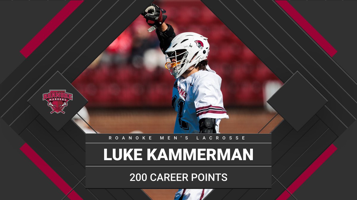 Roanoke Maroons (@rcmaroons) on Twitter photo With four goals and an assist in the win over Guilford last night, <a href="/roanokemlax/">roanokemlax</a>'s Luke Kammerman has scored 200 career points and is only a junior! #GoNoke With four goals and an assist in the win over Guilford last night, <a href="/roanokemlax/">roanokemlax</a>'s Luke Kammerman has scored 200 career points and is only a junior! #GoNoke