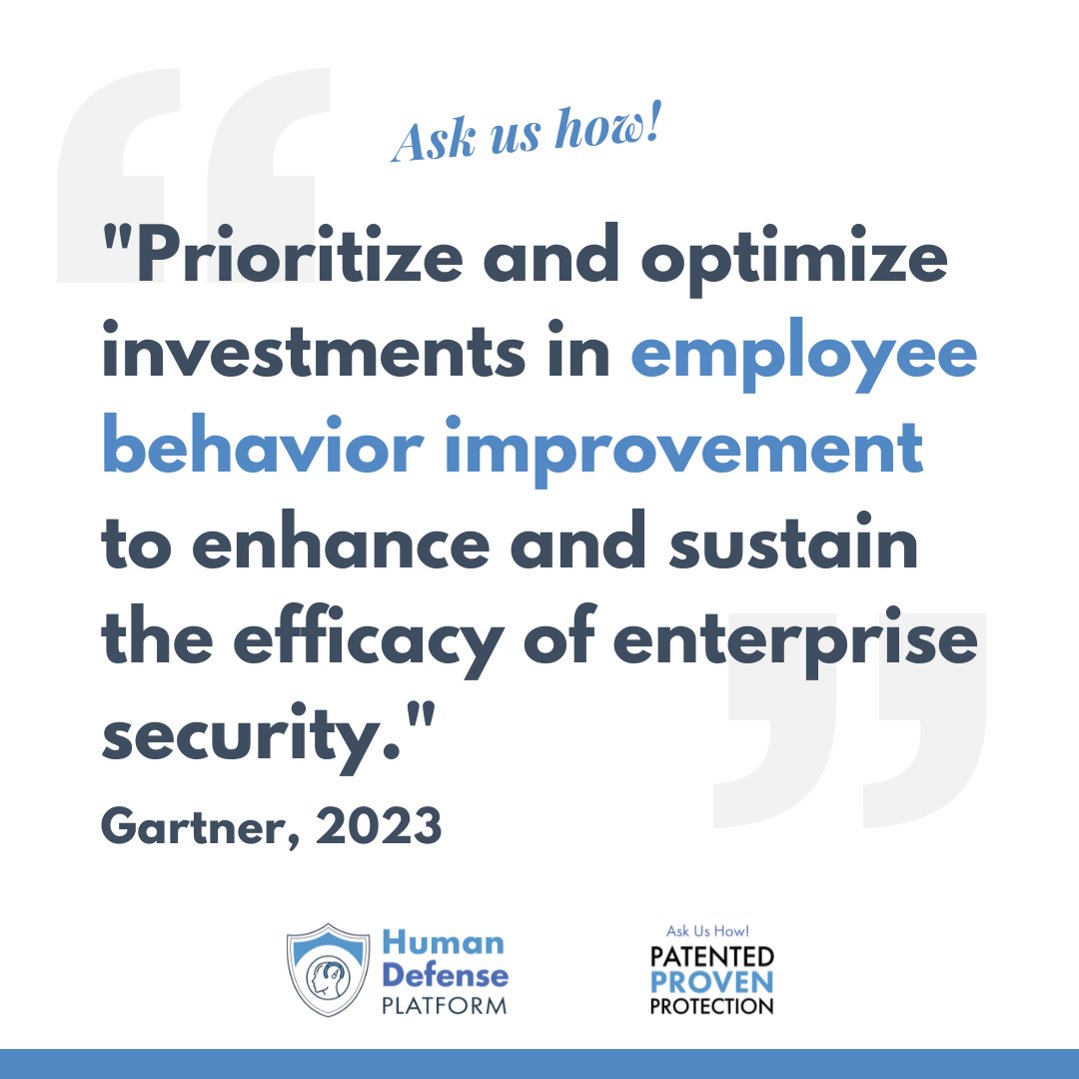 cyberconiq's tweet photo. How is your organization prioritizing enterprise #security investments that impact employee behavior? Ask us how we can enhance #securitybehavior and #securityculture with our patented platform.

Lear more https://t.co/0WtVRNVdmH

#gartner #cyberrisk #humanelement #cyberconIQ https://t.co/CDlt9fsALL