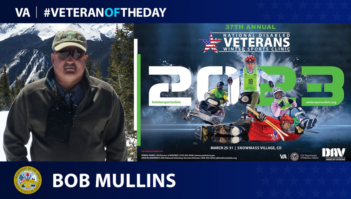 Today’s #VeteranOftheDay is Veteran Bob Mullins, who is competing in this week's #wintersportsclinic. news.va.gov/117533/veteran…