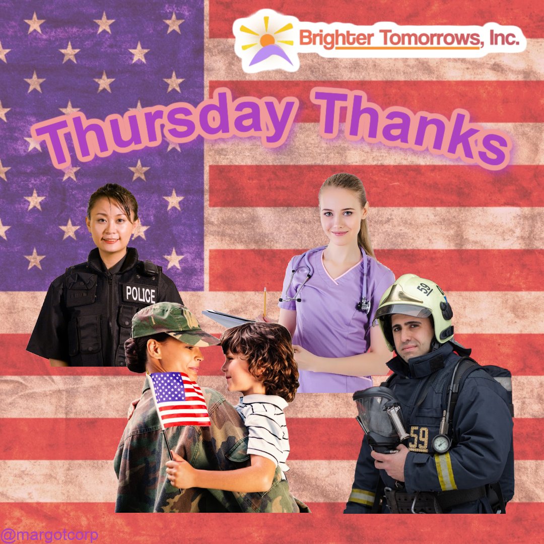 Thank you to all of our first responders! We all appreciate all of your work and efforts! #BrighterTomorrows #domesticviolenceawareness #firstresponders #thursdaythanks