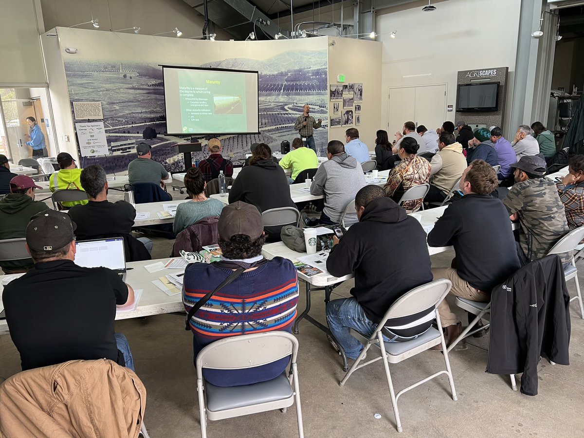 CompostPro's tweet image. Day 4 of the USCC Compost Operator Training Program at #CalPoly Pomona.  Assaf Sadeh from Soil Control, one of the best in the business, teaching us about compost analysis.  #compost #composting