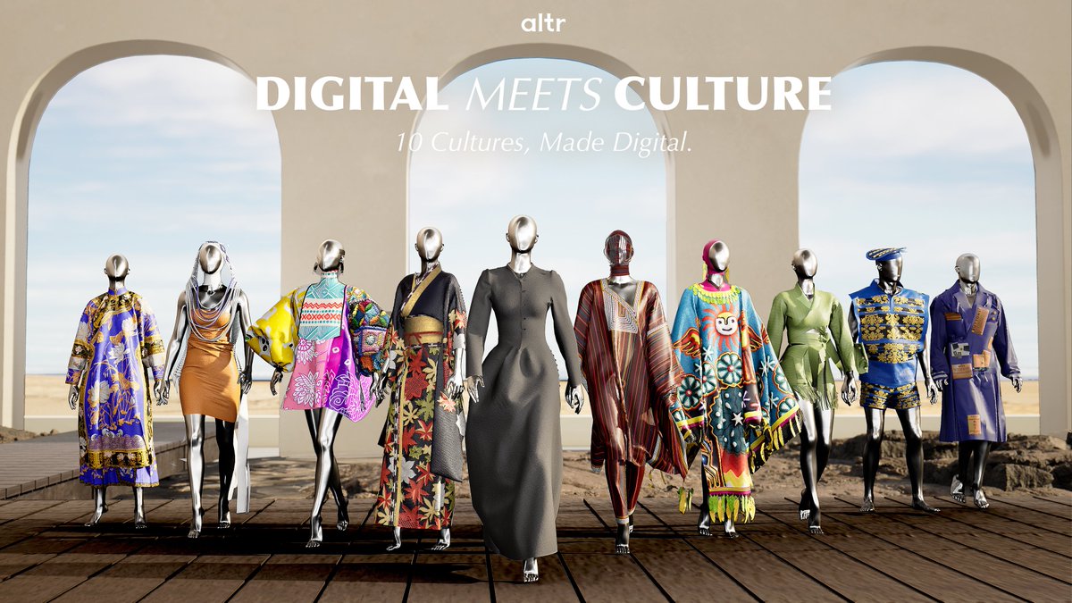 altr_____'s tweet photo. DIGITAL MEETS CULTURE demonstrated what “future heritage” truly looks like in the digital realm, where innovation embraces cultural diversity and individuality in fashion.

To curate the future of digital fashion, apply to become an altrCurator at https://t.co/f3eXOGxIhG.

#web3 https://t.co/6ngitq4Bim