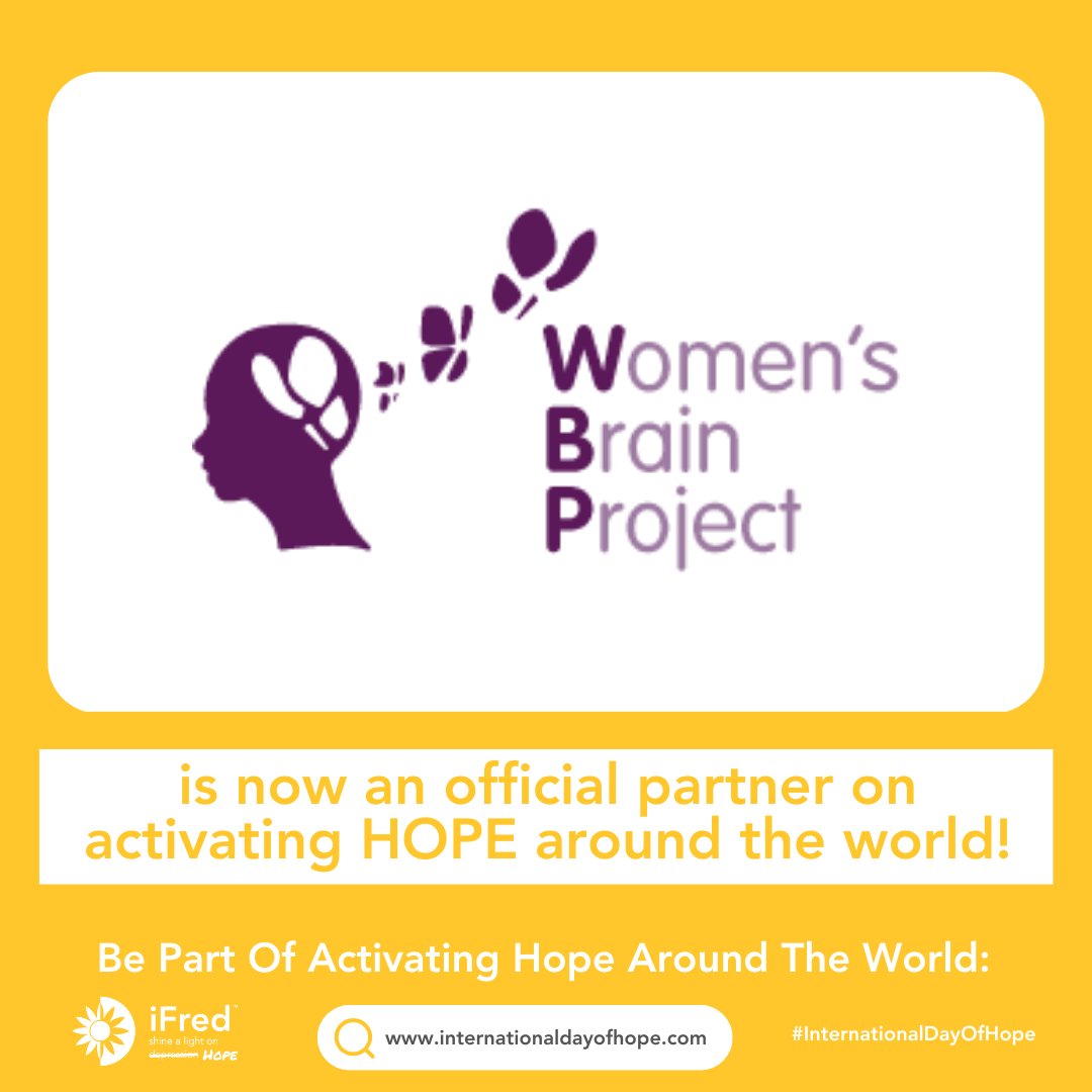iFredorg's tweet photo. We are excited to announce that @womensbrainpro has joined our International Day of Hope activation.
Want to join the efforts? Sign-up your organization today at https://t.co/4nZfOnQU8g
#InternationalDayOfHope #ActivateHope #SHINEHope #GrowHope #SpreadHope #Hope https://t.co/D5OVmO6msr