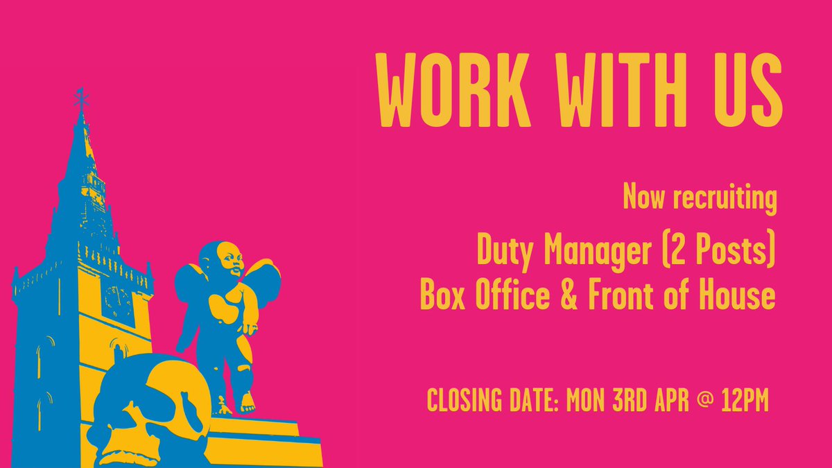 TRON THEATRE on Twitter "CLOSING DATE MON 3RD APRIL We are recruiting