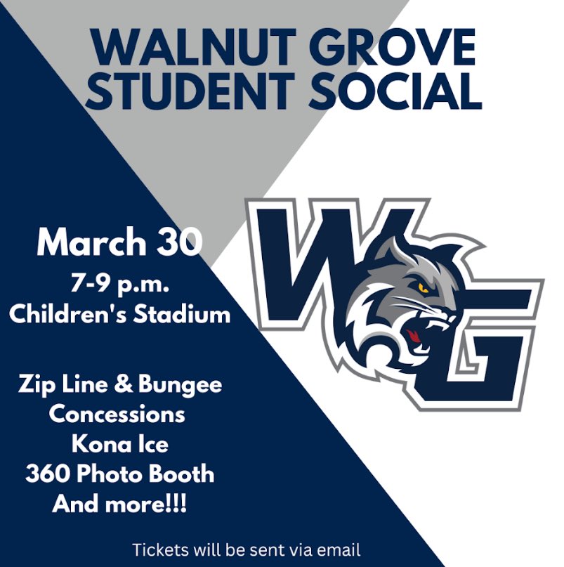 Walnut Grove High School on Twitter "RT WGHS_VB Reminder Wildcats