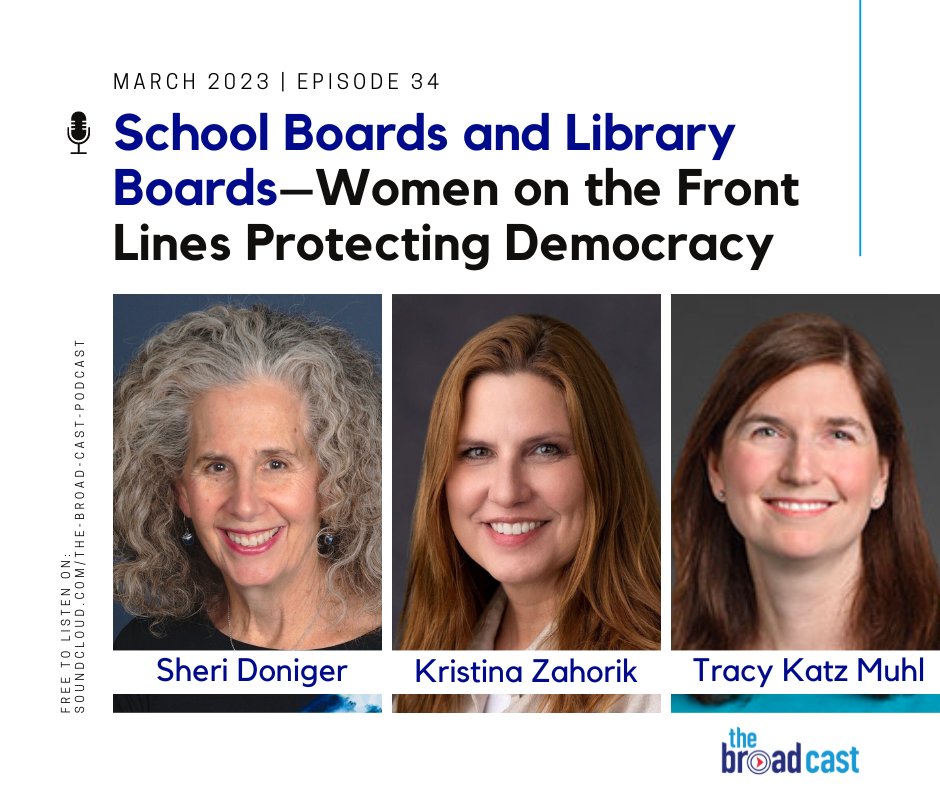 CStrategiesChi's tweet photo. 🙌 Are school boards and library boards the next political battlefield? In the newest episode of The Broad Cast, hosts @beckycarroll7 and @EileenDordek talk to three women who are on the front lines of this fight. 

Listen now: https://t.co/mC7nc0Zc1a

#TheBroadCast #CStrategies https://t.co/1CxAQxHrwv