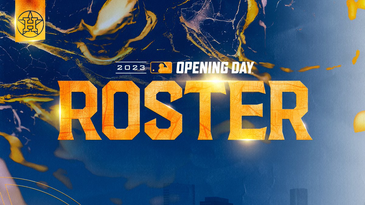 astros's tweet photo. Our 2023 #OpeningDay roster. https://t.co/3a4HFVOfEv