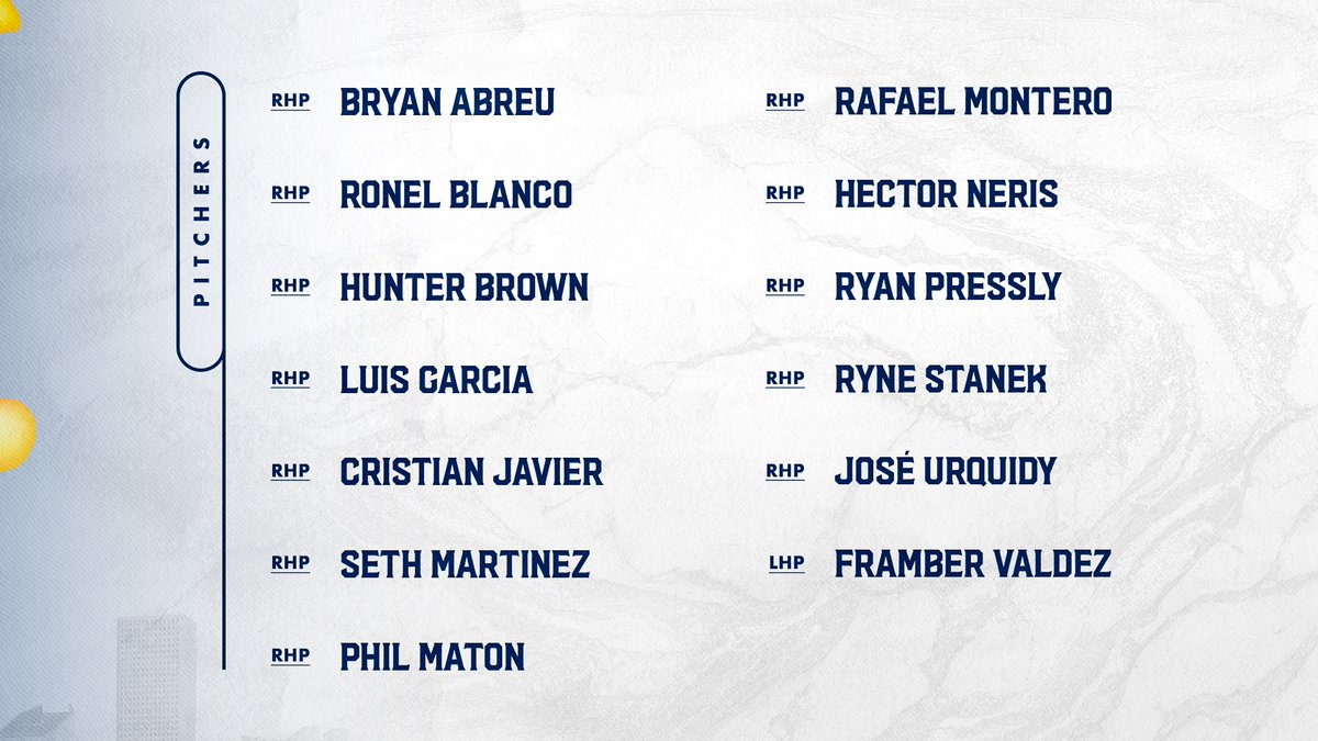 astros's tweet photo. Our 2023 #OpeningDay roster. https://t.co/3a4HFVOfEv