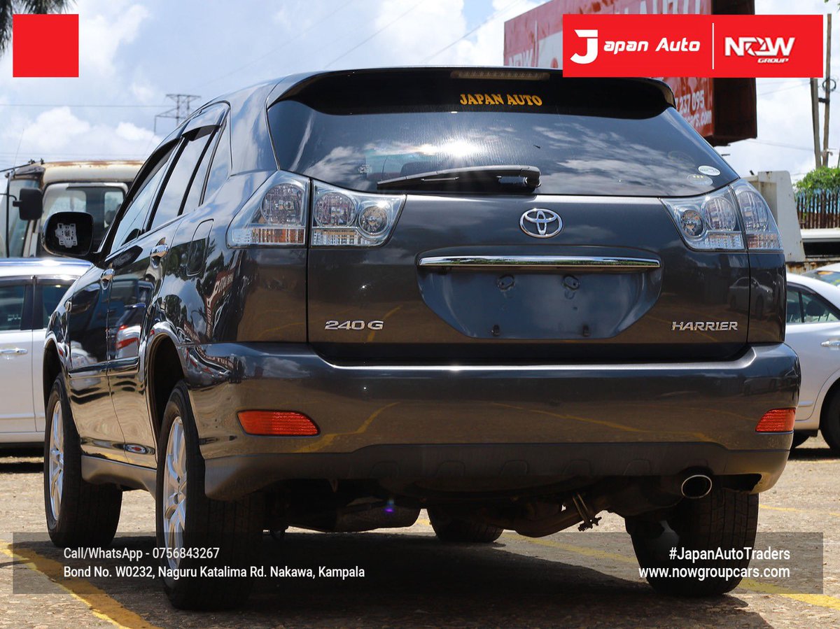 Japanautotrader's tweet image. In Stock, Toyota Harrier 2008.
Call or WhatsApp us on 0756843267 or visit nowgroupcars.com #nowgroupcars #japanautotraders #kampalarides #safecars #Uganda #luxurycarsforsale #instagramcars #tiktokcars #snapchatcars #kampaladealership #toyotaharrier