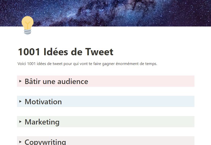 axel_thereel's tweet photo. Pour devenir libre sur Twitter, il faut tweeter tous les jours 

Mais parfois, on galère à trouver des idées…

J’ai donc créé 1001 idées de tweet (10 niches)

Prix : 57€ ❌

GRATUIT pendant 48 heures ✅

Like, RT &amp; commente "1001" et je te l’envoie en DM.

( Tu dois me suivre ) https://t.co/KhytTfC59V