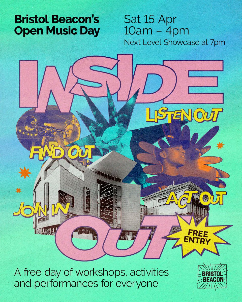 Inside Out is our FREE Open Music Day – five floors packed full of workshops, activities and performances – from DJ demonstrations to early years singing workshops and live music from homegrown talent! 🎶🎷

Discover the full program here: buff.ly/3zgCfLh